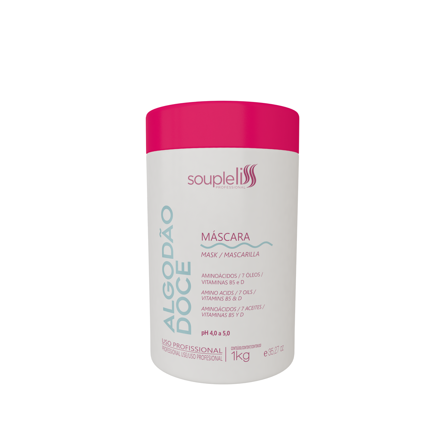 Máscara Algodão Doce 1kg Soupleliss Professional