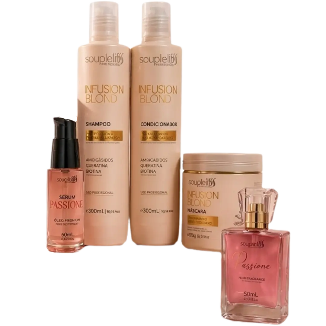 Kit Dia das Mães Cheiro de Amor no Ar | Infusion Blond + Sérum + Hair Fragrance Passione