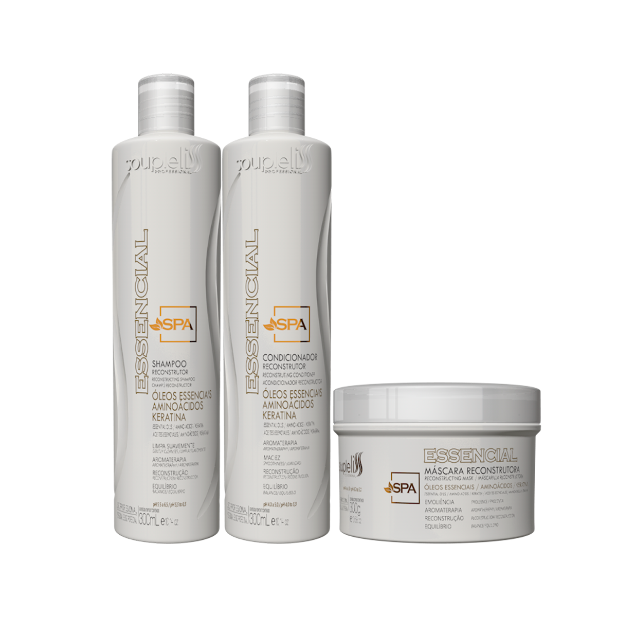 Kit Spa Essencial Home Care 300ml Soupleliss Professional