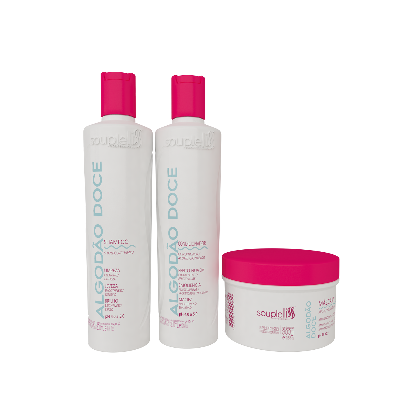 Kit Algodão Doce Home Care 300g Soupleliss Professional