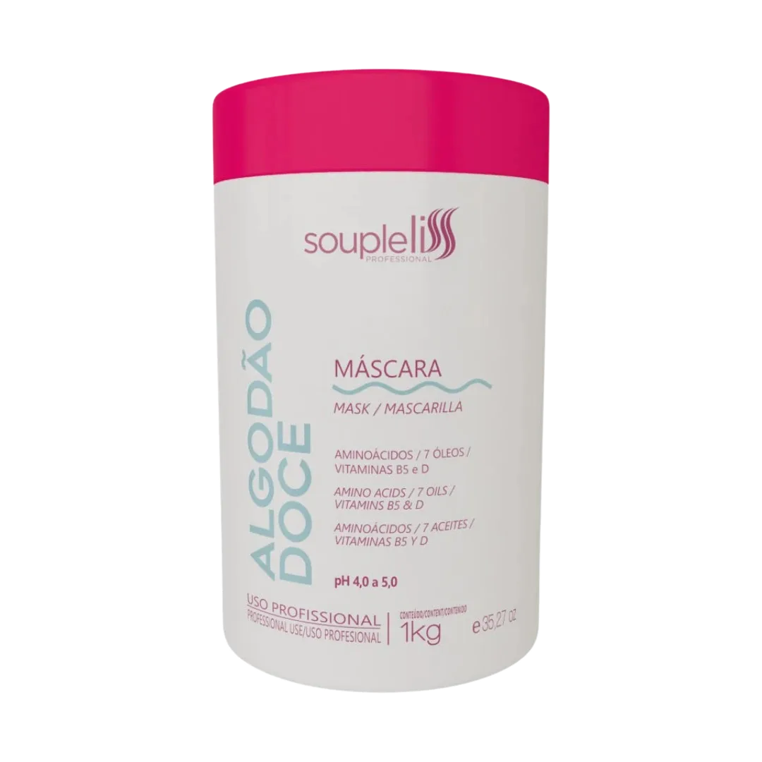 Máscara Algodão Doce 1kg Soupleliss Professional