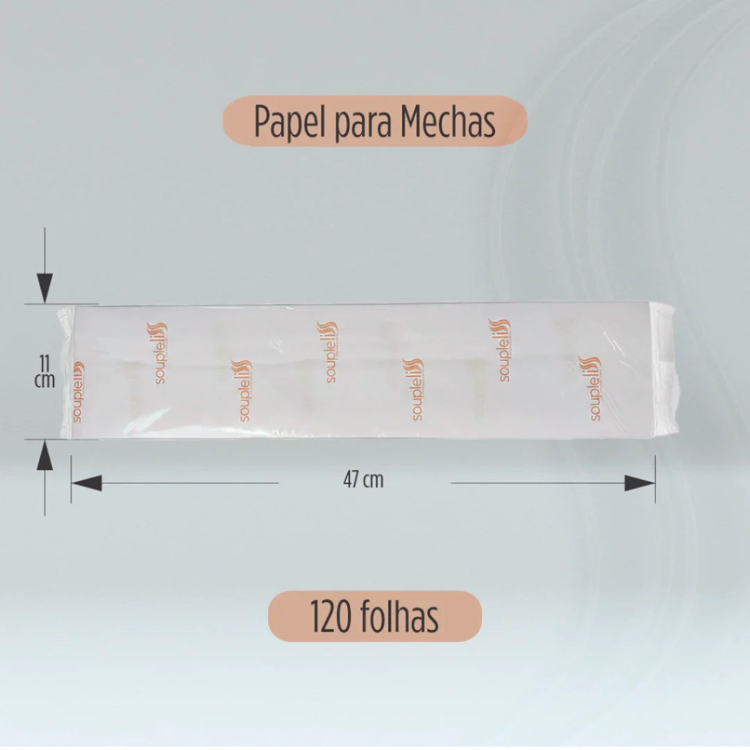 Papel Ecológico para Mechas 120 folhas Soupleliss Professional