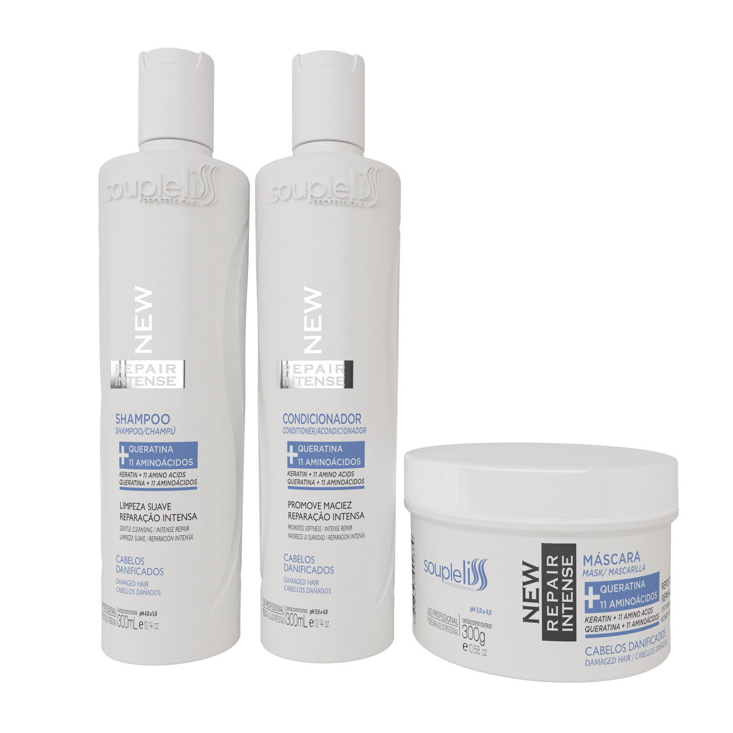 Kit New Repair Intense Soupleliss Professional 300g