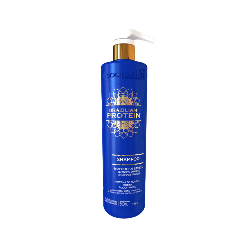 Shampoo de Limpeza Brazilian Protein 500ml Soupleliss Professional