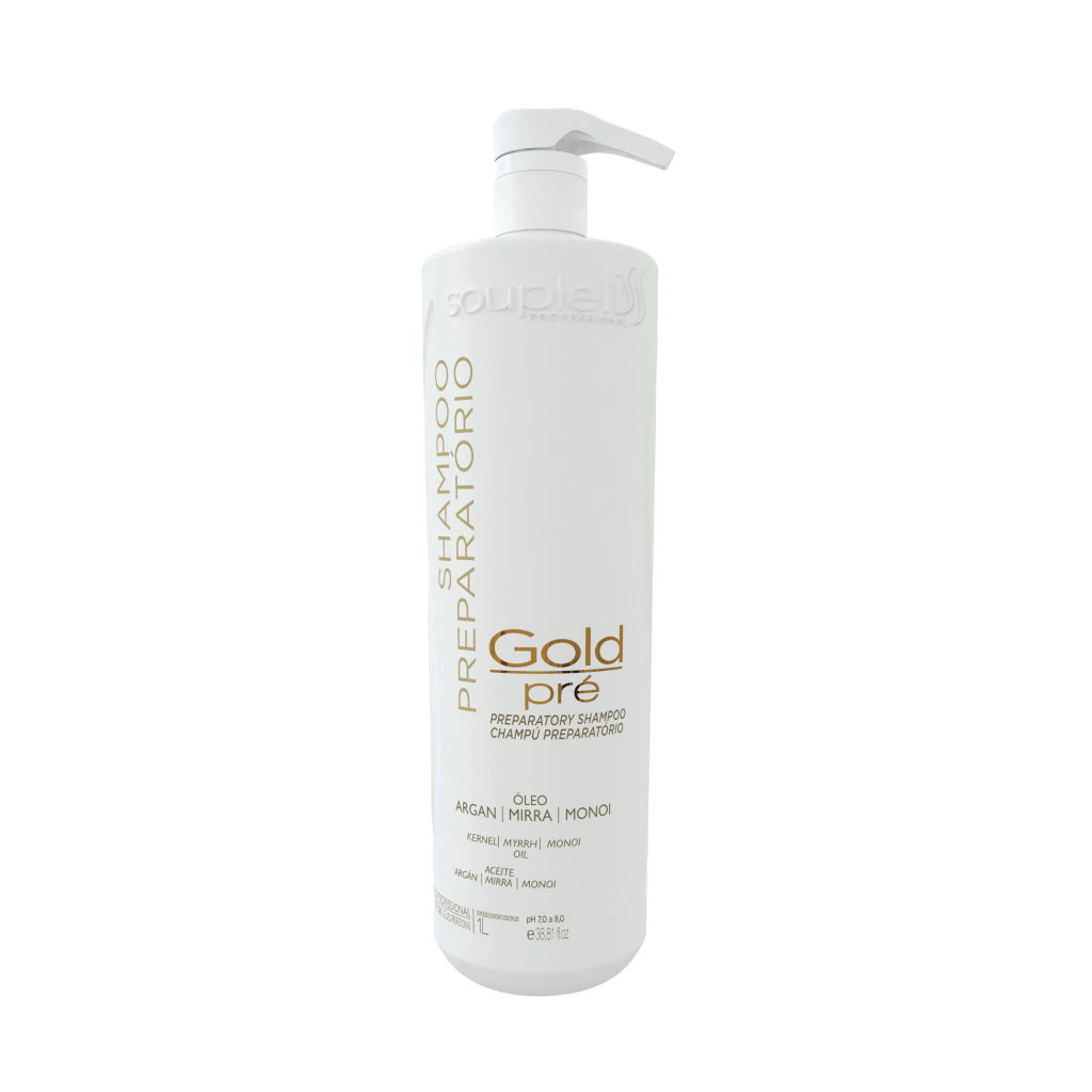 Shampoo Preparatório Gold Pré 1L Soupleliss Professional
