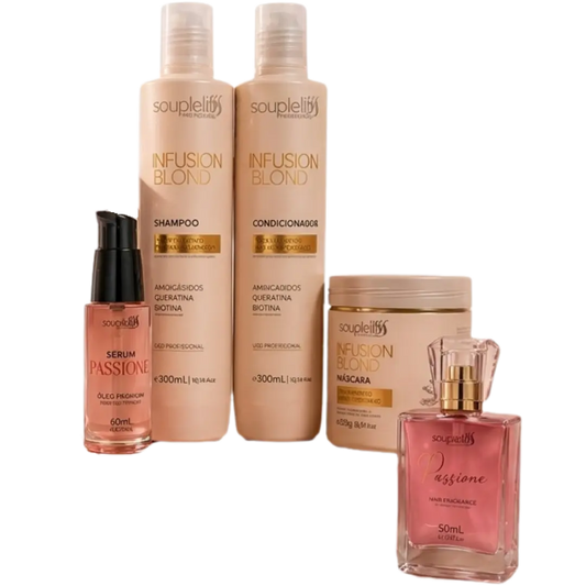 Kit Dia das Mães Cheiro de Amor no Ar | Infusion Blond + Sérum + Hair Fragrance Passione