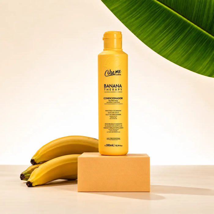 Condicionador Nutritivo Banana Therapy 300ml Use Me Cosmetic — condicionador home care de desembaraço imediato e maciez
