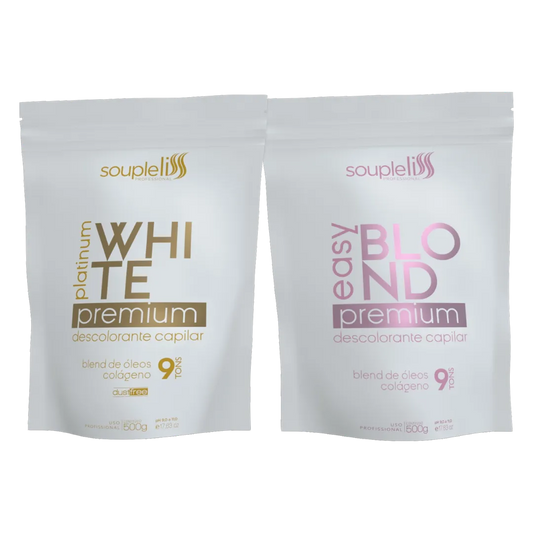 Pó Descolorante Easy Blond & Platinum White 500gr Soupleliss Professional