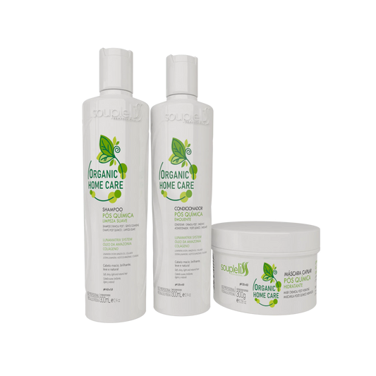 Kit Organic Liss Pós Química 300ml Soupleliss Home Care