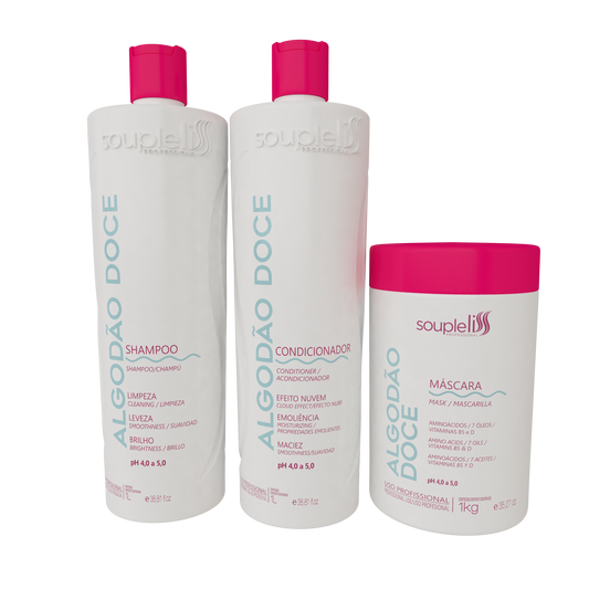 Kit Algodão Doce 1L Soupleliss Professional