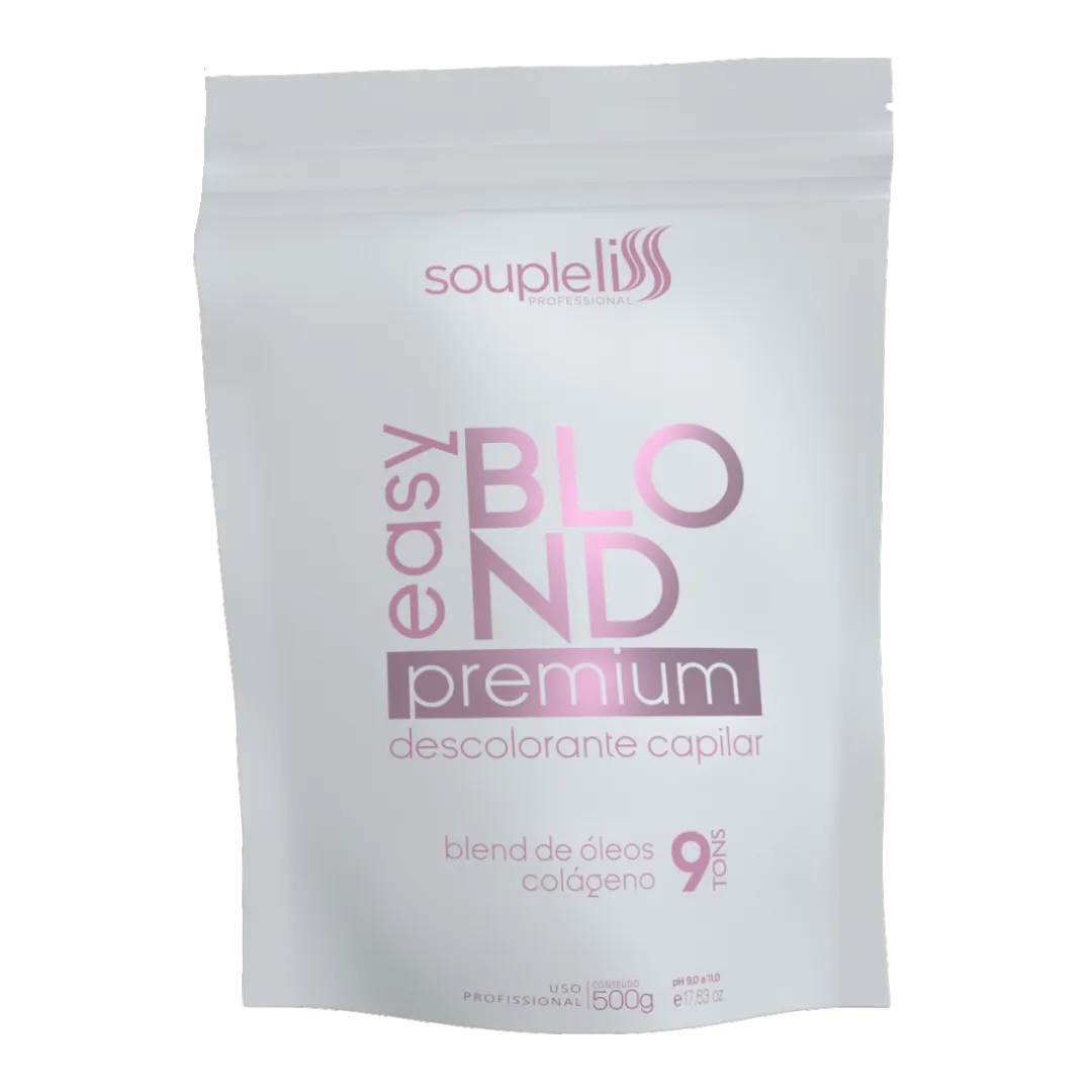Pó Descolorante Easy Blond & Platinum White 500g Soupleliss Professional