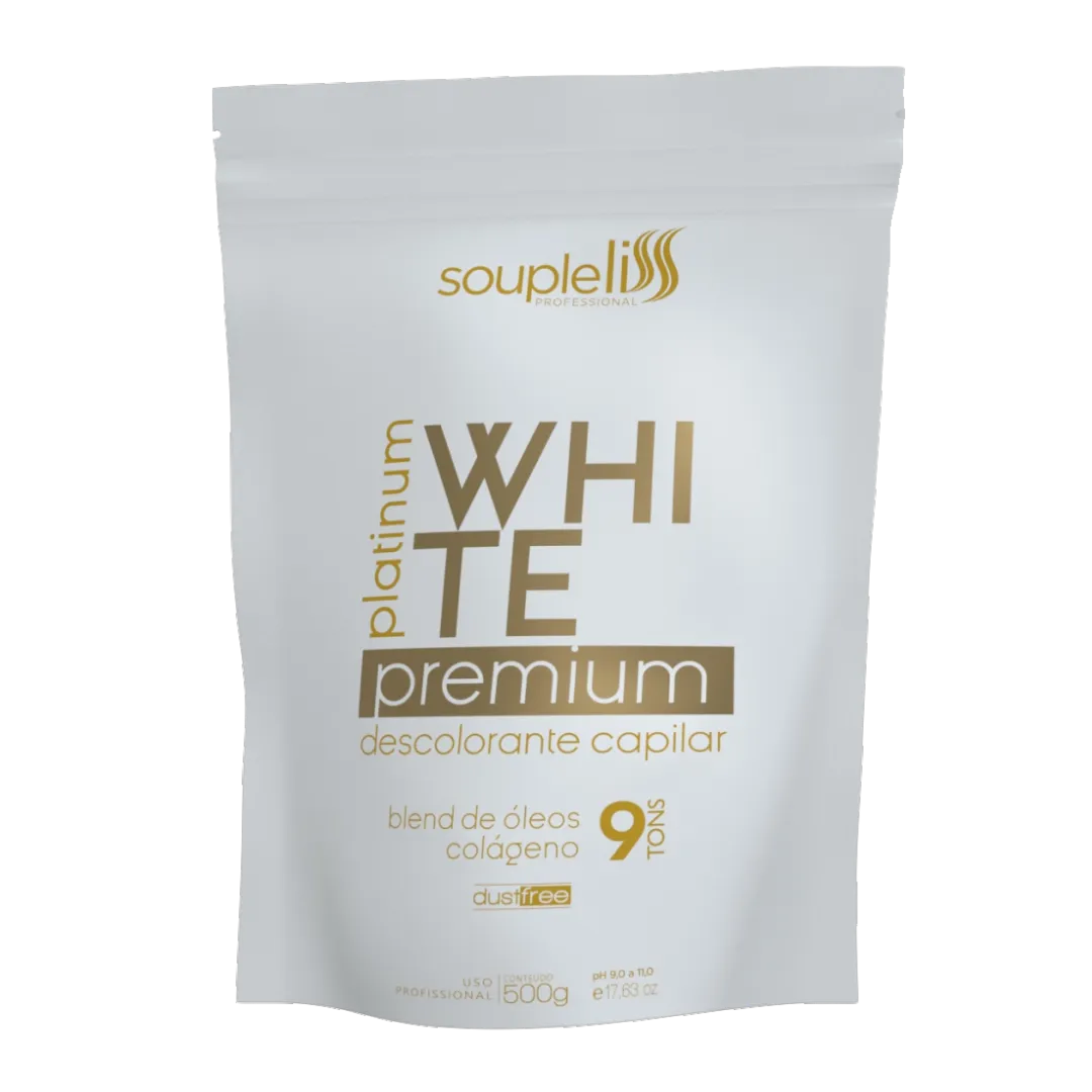 Pó Descolorante Easy Blond & Platinum White 500g Soupleliss Professional