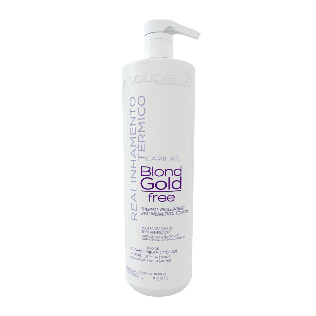Realinhamento Térmico Blond Gold Free 1L Soupleliss Professional