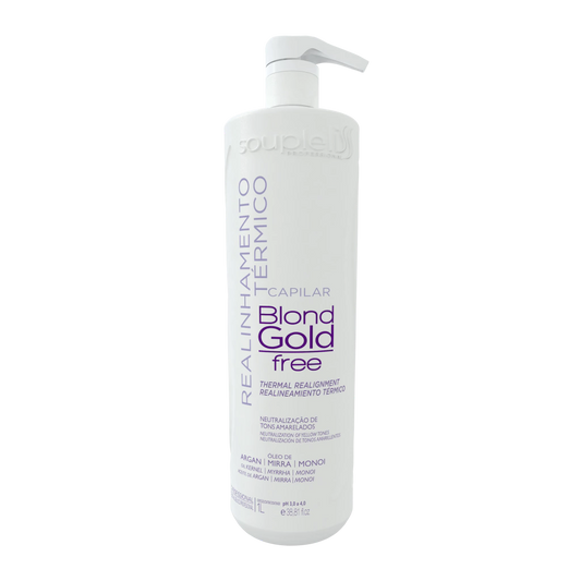 Realinhamento Térmico Blond Gold Free 1L Soupleliss Professional