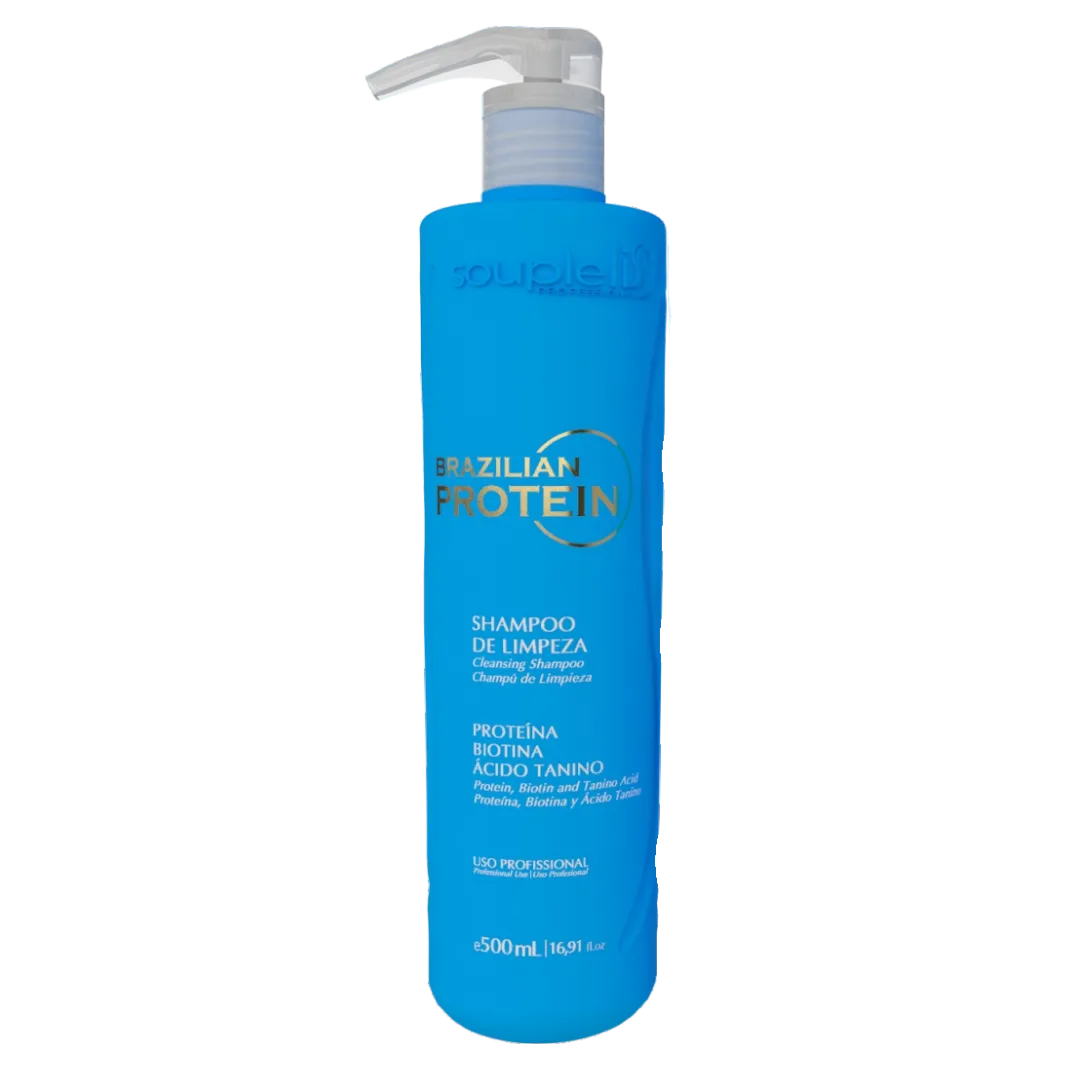 Shampoo de Limpeza Brazilian Protein 500ml Soupleliss Professional