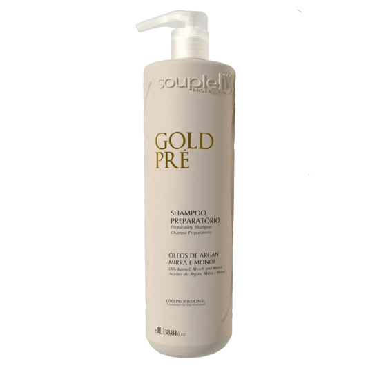 Shampoo Preparatório Gold Pré 1L Soupleliss Professional