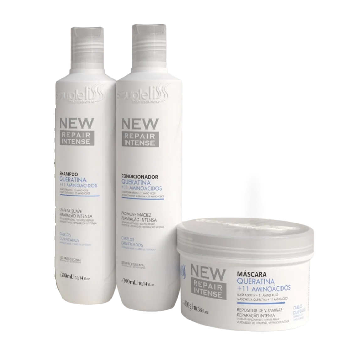 Kit Tratamento New Repair Intense Home Care 300g Soupleliss Professional