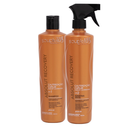 Kit Absolut Recovery 500ml Soupleliss Professional (Shampoo + Keratina)